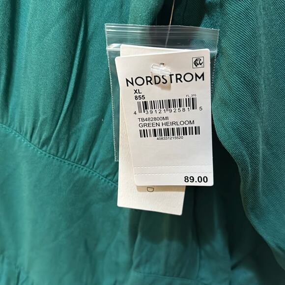 Treasure & Bond Long Sleeve Midi Dress - Green Heirloom Size XL - Picture 7 of 7